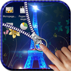 Paris Zipper Lock Screen icono