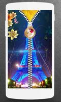 Paris Zipper Lock Screen poster