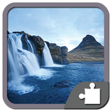 Waterfall jigsaw puzzle آئیکن