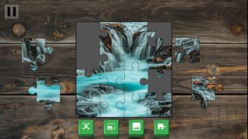 Waterfall jigsaw puzzle Affiche