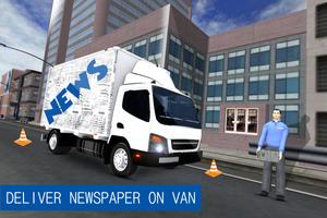 News Paper Delivery Boy Affiche