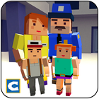 Blocky Police Dad Family: Criminals Chase Game icon