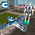 Flying Robot Bike Simulator icône