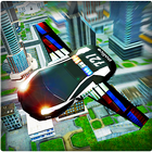Flying Police Car 3D ไอคอน
