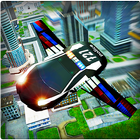 Flying Police Car 3D icône