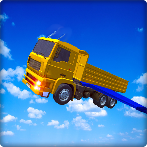 Modern Flying Truck Driving