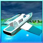 Flying futuristic Yacht Boat icône