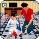 Virtual Happy Mother Twins Baby Family Game APK