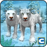 White Wild Tiger Family Survival 3D icon