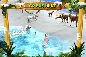 White Wild Tiger Family Survival 3D screenshot 2