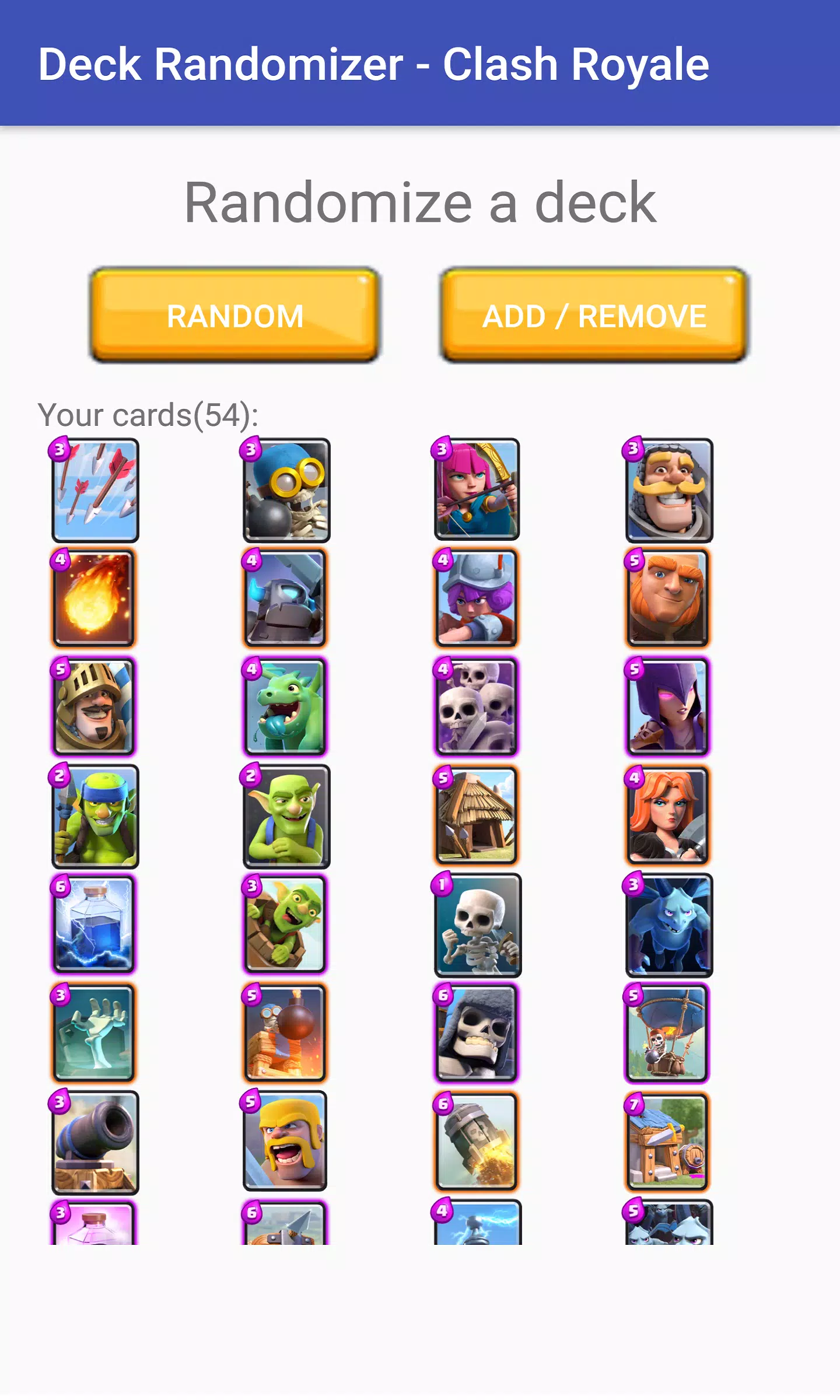 Random Decks For Clash Royale APK for Android Download