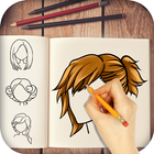 Girl HairStyle Drawing আইকন