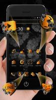 Classic Black Gold Butterfly Theme โปสเตอร์