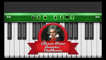 क्लासिक बीथोवेन पियानो सबक पोस्टर