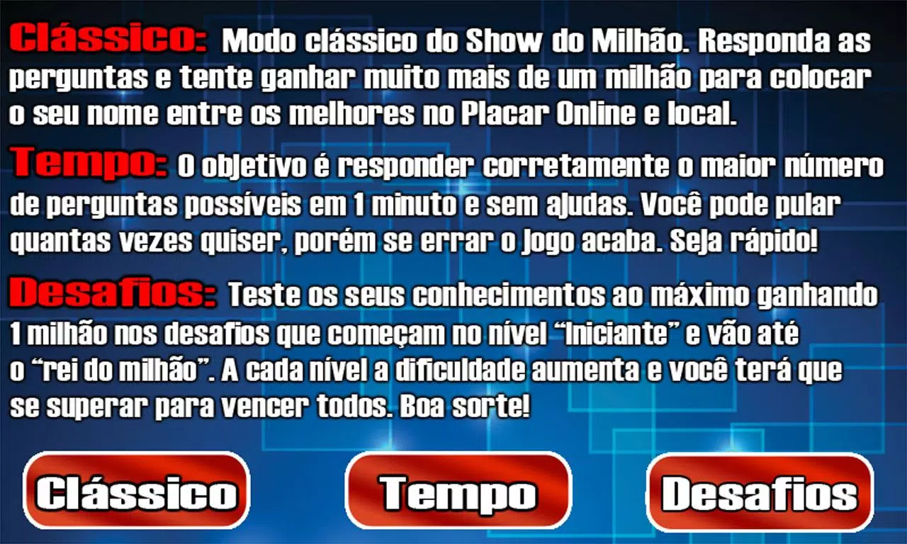 Download do APK de Treine Espanhol Show do Milhão para Android