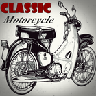 Classic motorcycle design Zeichen