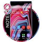 Classy Black Theme For Galaxy Note 9 icône