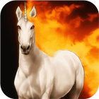 Unicorn on fire Live Wallpaper icône