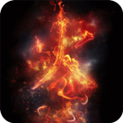 Fiery galaxy Live Wallpaper icône