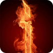 Fiery letter i live wallpaper