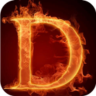 Fiery letter D Live Wallpaper-icoon