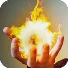 Fireball in hand Live Wallpape icône