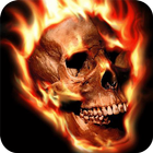Burning skull live wallpaper-icoon