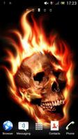 Burning skull live wallpaper-poster