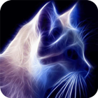 Сверкающая кошка живые обои иконка