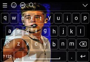 Keyboard For Justin Bieber captura de pantalla 1