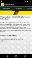 Poster ESAB Welding Parameters Set-Up