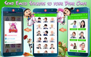 Emoji Awesome Talking Stickers for all Messengers capture d'écran 2