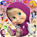 Emoji Masha HD Talking Stickers for all Messengers APK