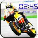 Clock with Sports Bikes Wallpapers APK
