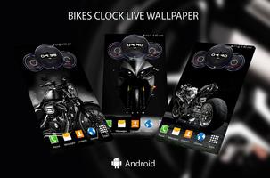 Superbike Clock Wallpaper HD Affiche