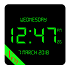 LED Digital Clock Wallpaper icône