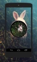 Rabbit Clock Live Wallpaper capture d'écran 3