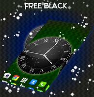 Black Live Clock Wallpaper syot layar 3