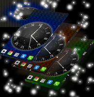 Black Live Clock Wallpaper syot layar 1