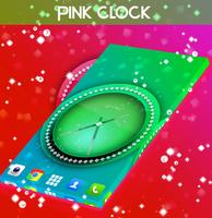 Pink Clock Live Wallpaper capture d'écran 2