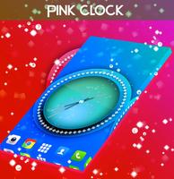Pink Clock Live Wallpaper capture d'écran 3