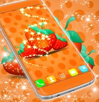 برنامه‌نما Strawberry Clock LWP عکس از صفحه