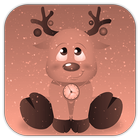 Christmas Reindeer Clock Live Wallpaper ícone