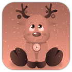 ikon Christmas Reindeer Clock Live Wallpaper