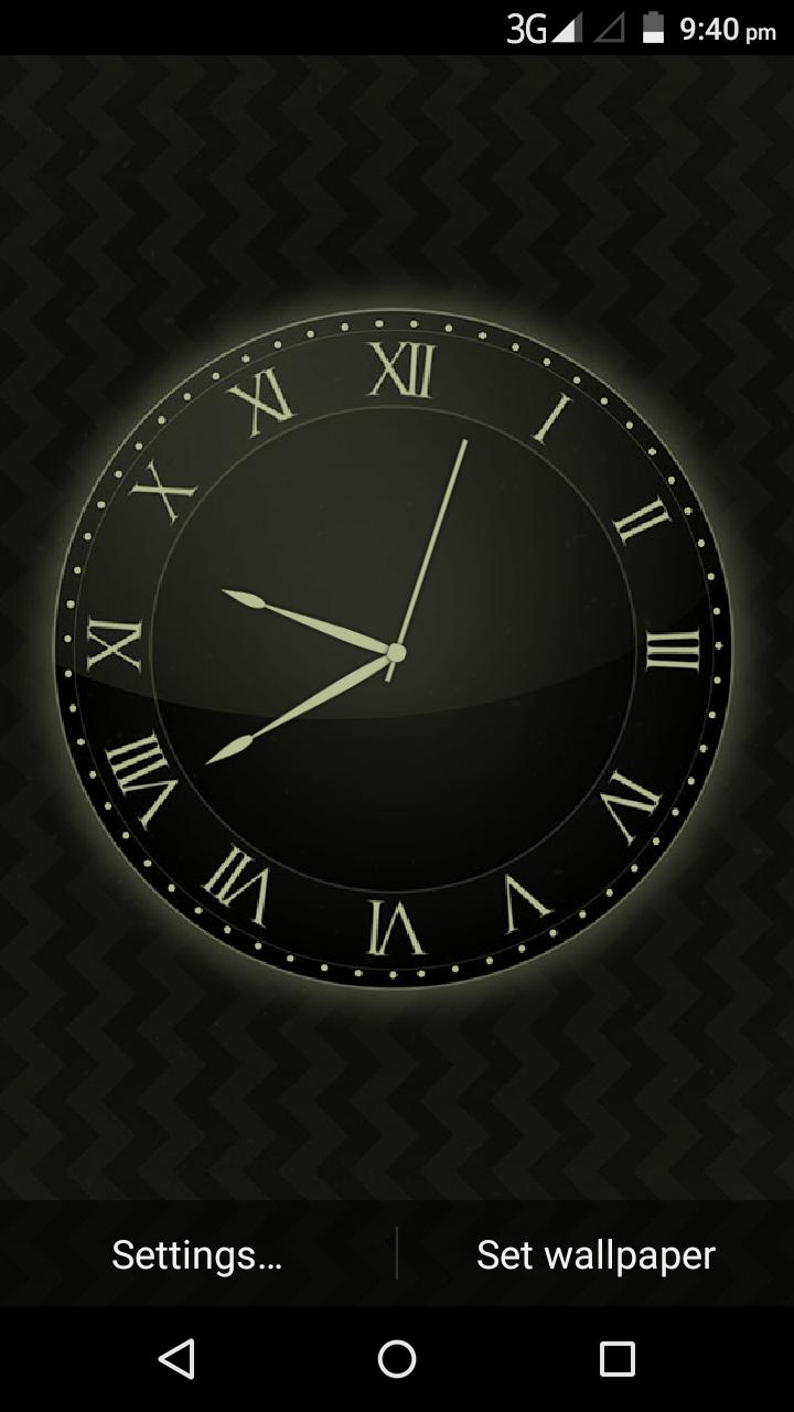 Free Black Clock Live Wallpaper APK pour Android Télécharger