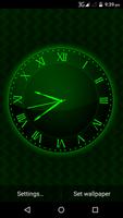 Free Black Clock Live Wallpaper syot layar 3