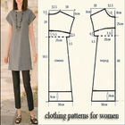 Kleidungsmuster für Frauen Zeichen