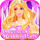 Princess&#39;s wedding party icon