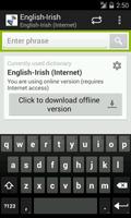 English-Irish Dictionary ポスター