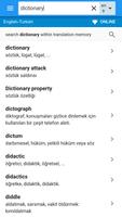 Turkish-English Dictionary تصوير الشاشة 1